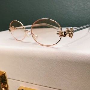 Yellow tinted glasses